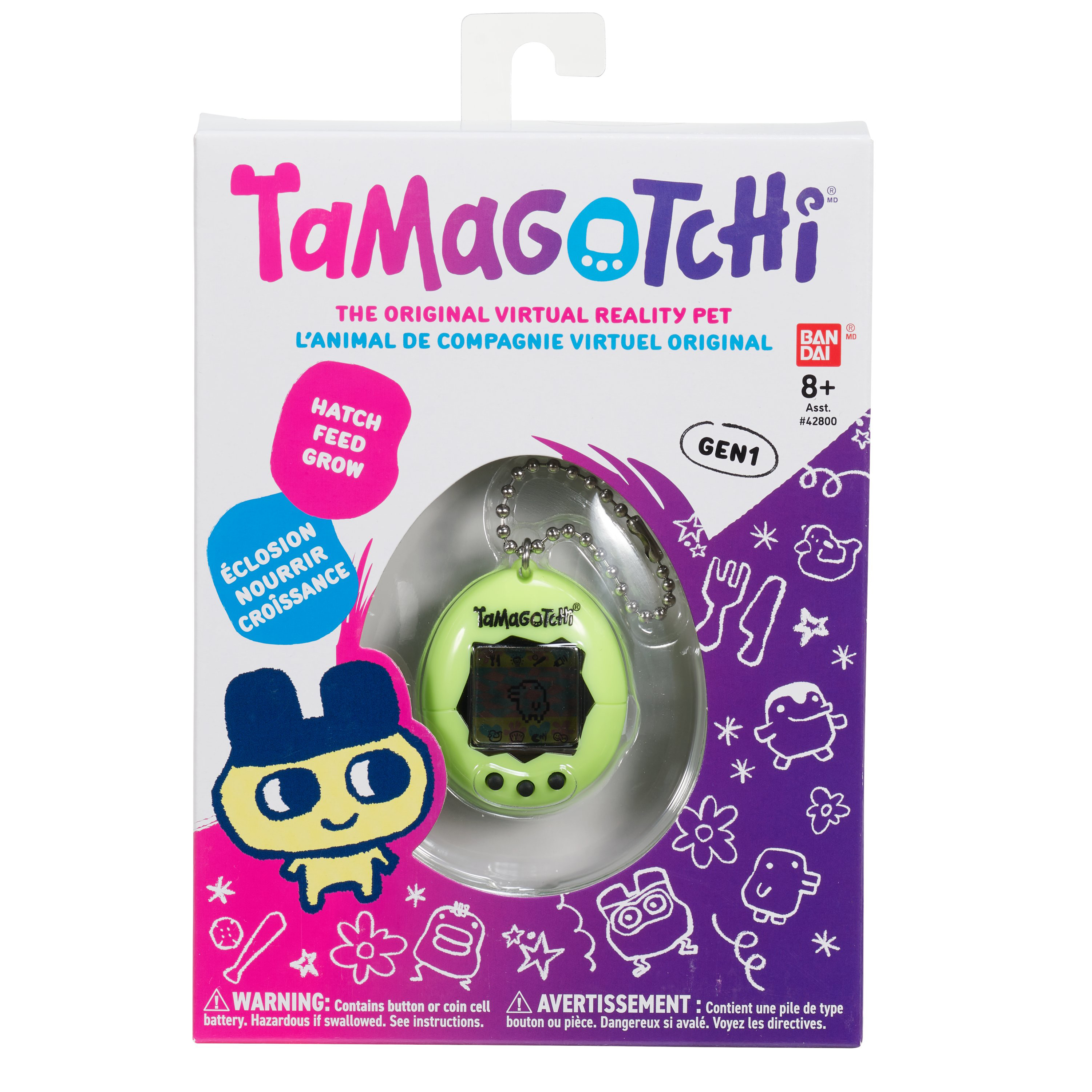 Tamagotchi The Original Gen 1 Neon Green 1.5 Virtual Pet Toy