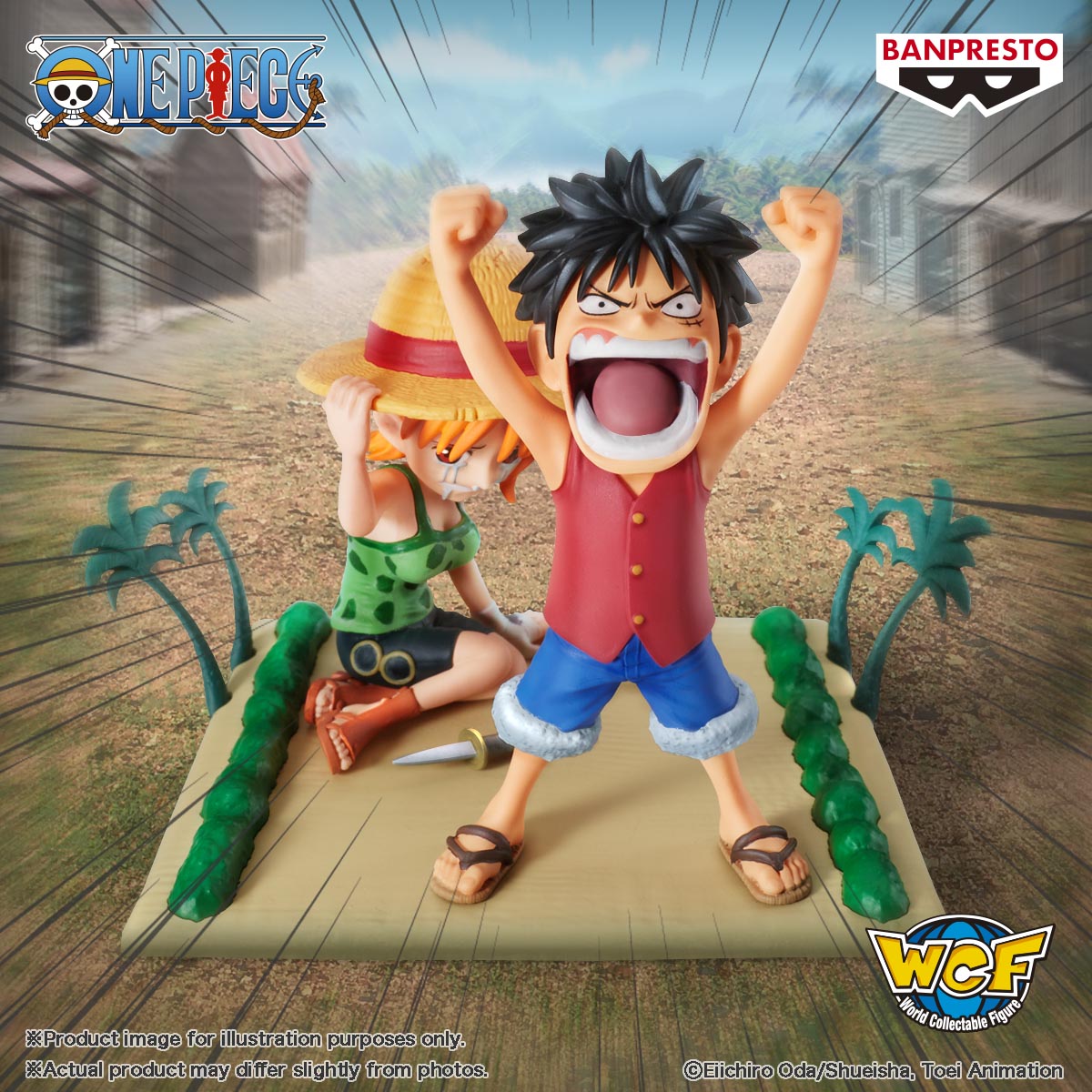 ONE PIECE WORLD COLLECTABLE FIGURE LOG STORIES-MONKEY.D.LUFFY & NAMI-, ONE  PIECE