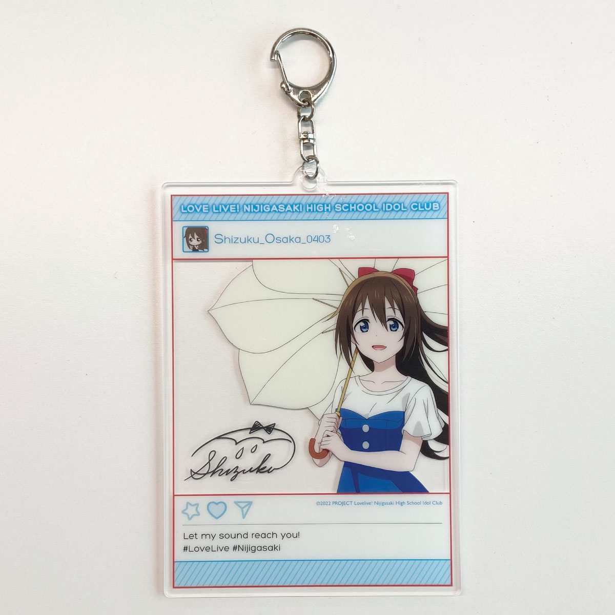 Love Live! Nijigasaki High School Idol Club Shizuku Osaka Acrylic photoframe style keychain & Icon patch September 2024 Delivery