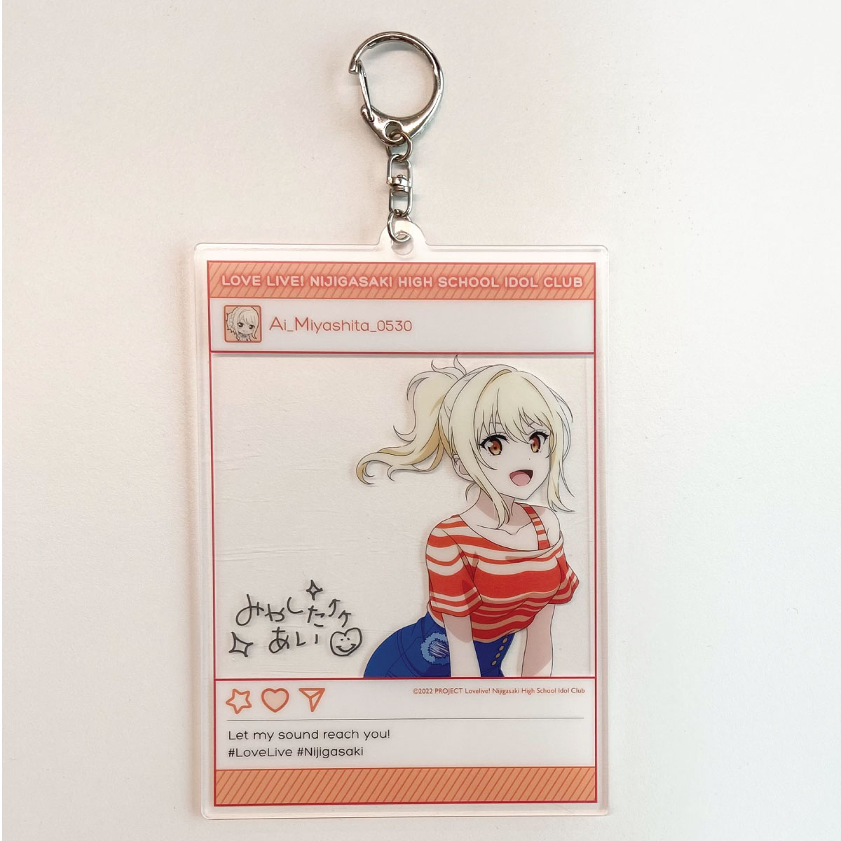 Love Live! Nijigasaki High School Idol Club Ai Miyashita Acrylic photoframe style keychain & Icon patch September 2024 Delivery