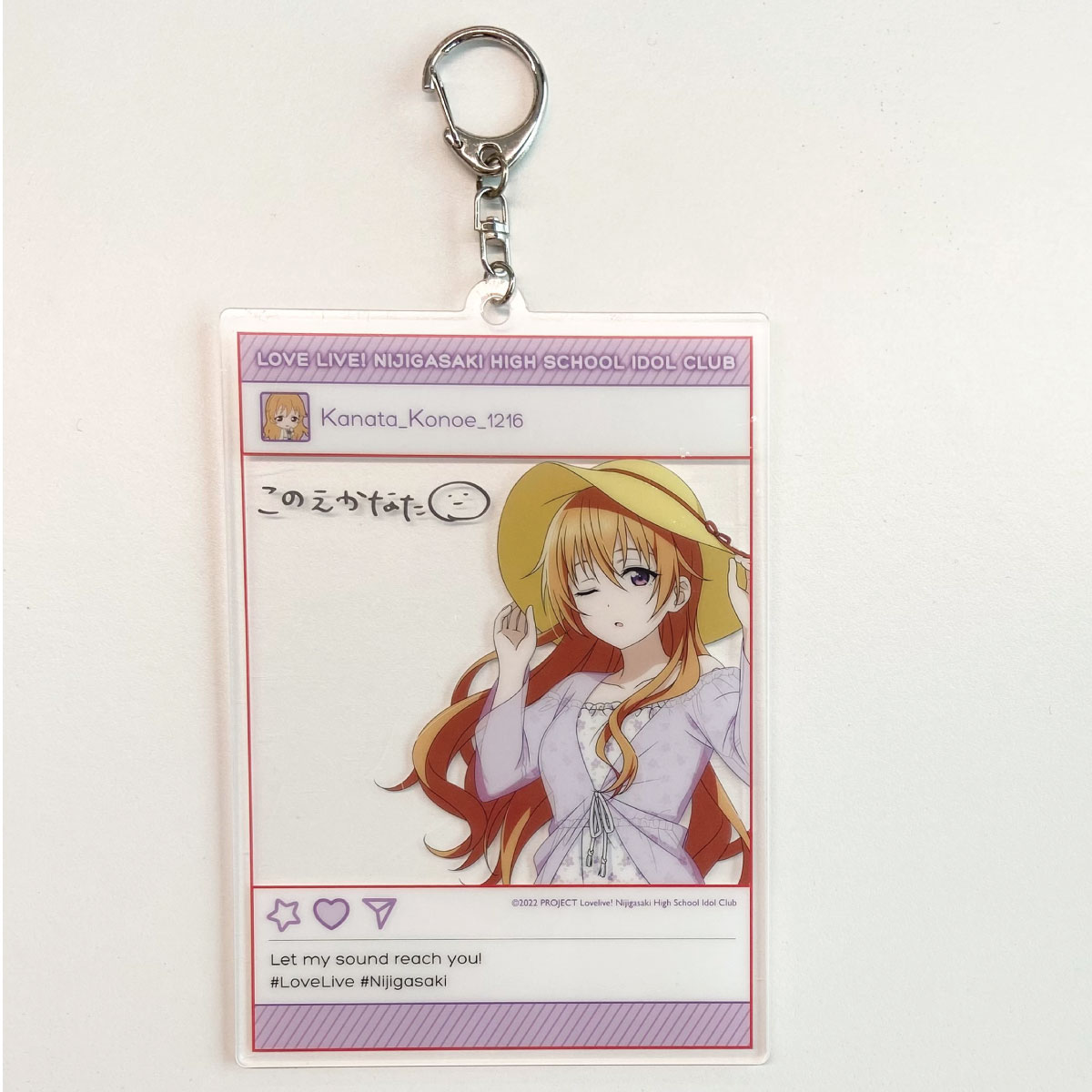 Love Live! Nijigasaki High School Idol Club Kanata Konoe Acrylic photoframe  style keychain & Icon patch September 2024 Delivery | Love Live! | PREMIUM  BANDAI USA Online Store for Action Figures, Model