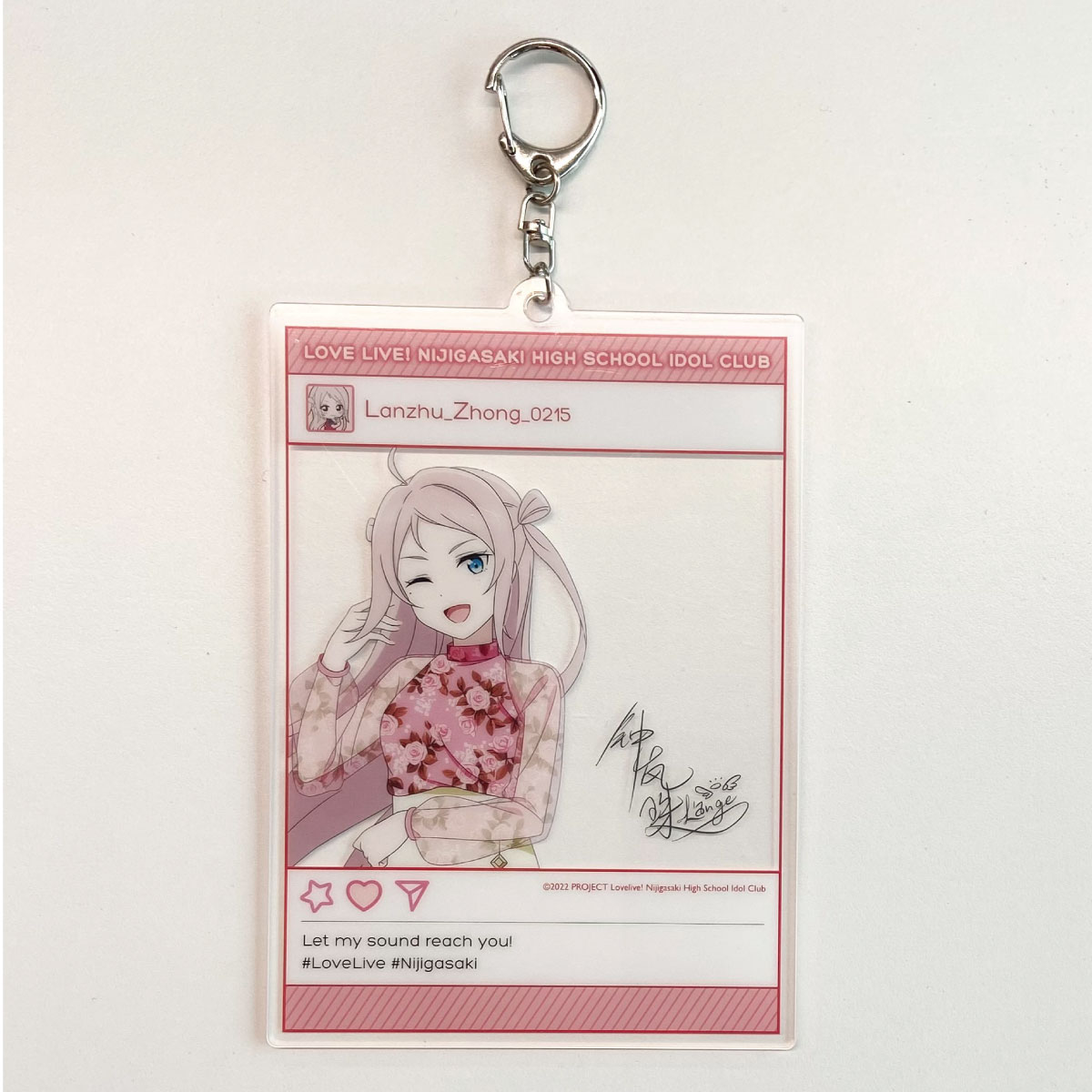 Love Live! Nijigasaki High School Idol Club Lanzhu Zhong Acrylic photoframe style keychain & Icon patch September 2024 Delivery