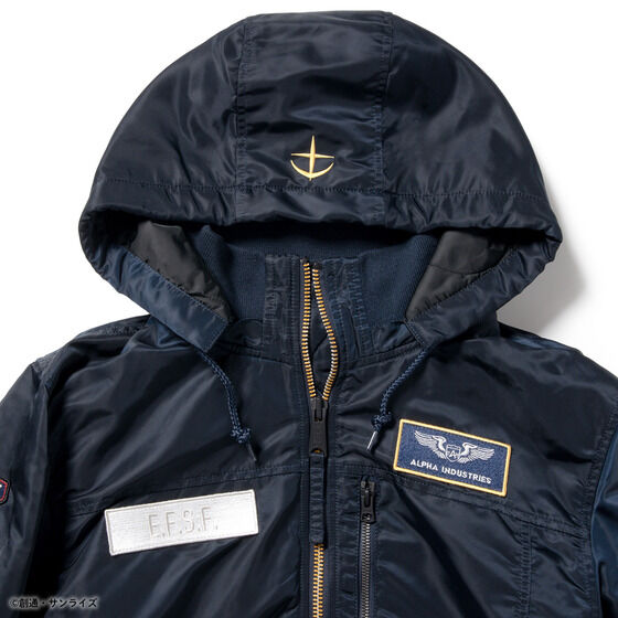 STRICT-G x ALPHA Mobile Suit Gundam Hooded Rib Jacket