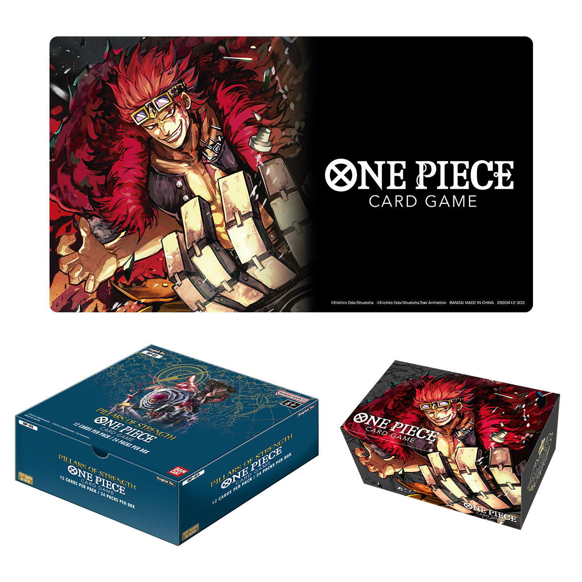 ONE PIECE CARD GAME -PILLARS OF STRENGTH- Booster Box, Playmat, and Storage Box Set -5 types- [November 2023 Delivery]