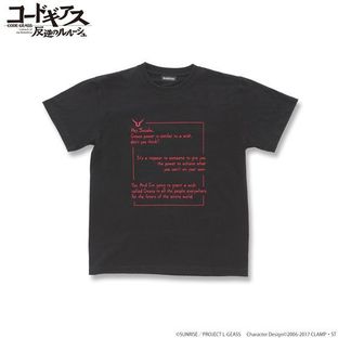 CODE GEASS Lelouch of the Rebellion T-shirts with English words ZERO