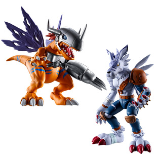 SHODO DIGIMON METALGREYMON & WEREGARURUMON 