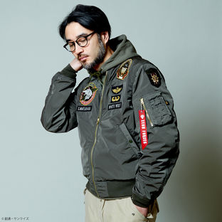 STRICT-G x ALPHA Light MA-1 Bomber Jacket - Mobile Suit Gundam