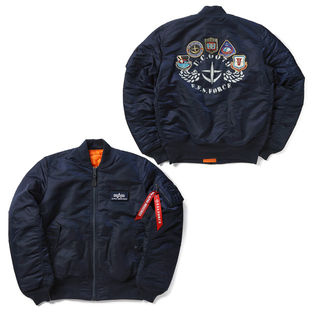 STRICT-G x ALPHA Mobile Suit Gundam Earth Federation Space Force MA-1 Jacket