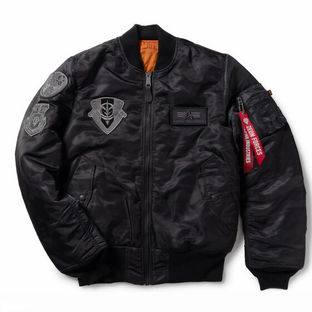 STRICT-G x ALPHA Mobile Suit Gundam Zeon MA-1 Jacket