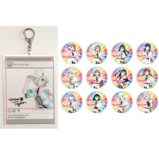 Love Live! Nijigasaki High School Idol Club Mia Taylor Acrylic photoframe style keychain & Tin Button Vol. 5 (Set) [October 2023 Delivery]
