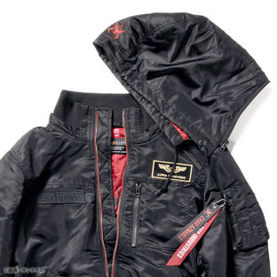 STRICT-G x ALPHA Mobile Suit Gundam Hooded Rib Jacket ZEON