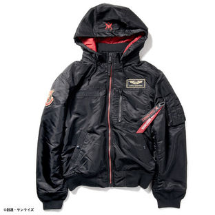 STRICT-G x ALPHA Mobile Suit Gundam Hooded Rib Jacket ZEON
