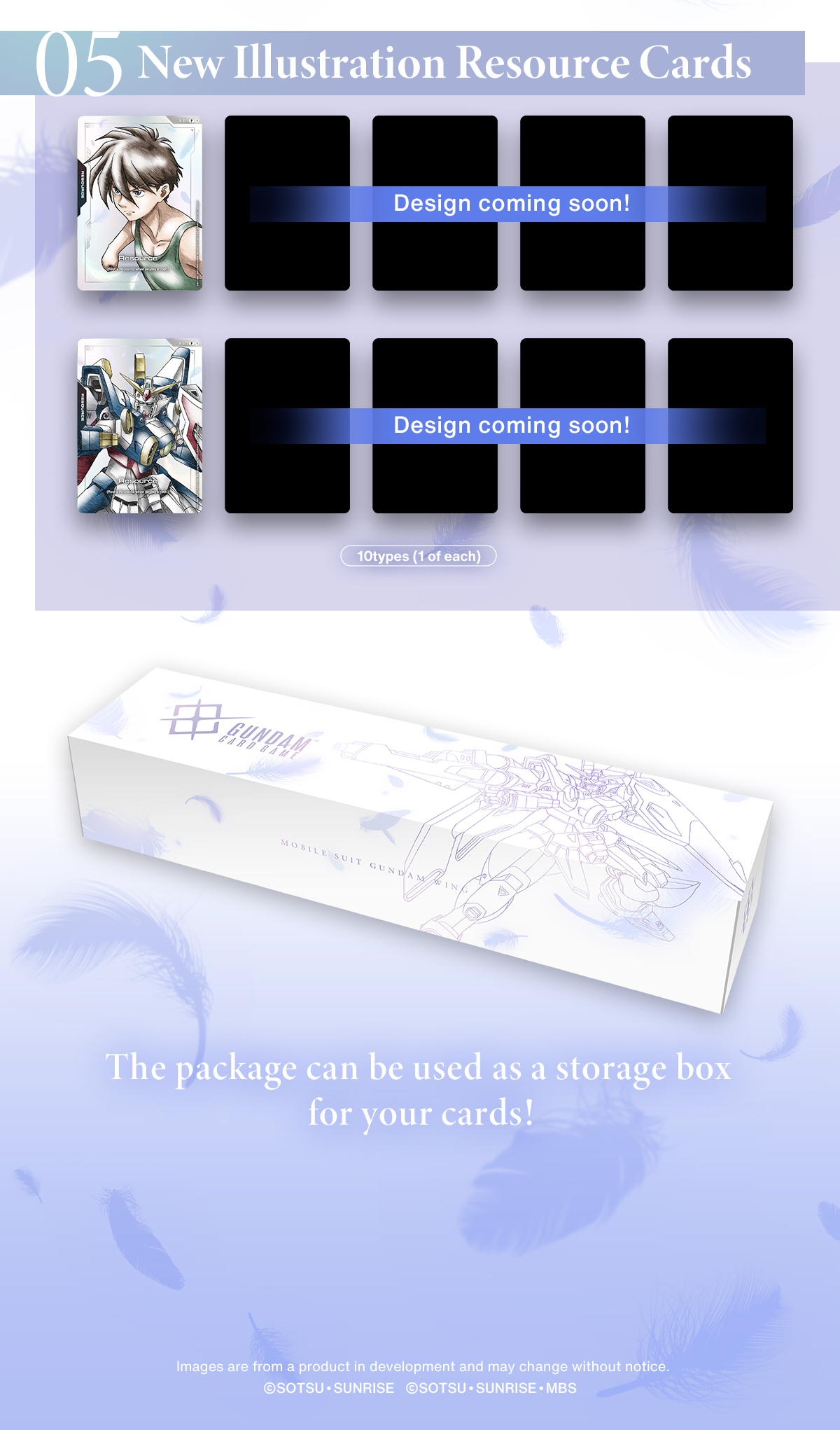 New Illustration Resource Cards [PB01] GUNDAM CARD GAME Premium Accessory Set -Mobile Suit Gundam Wing-