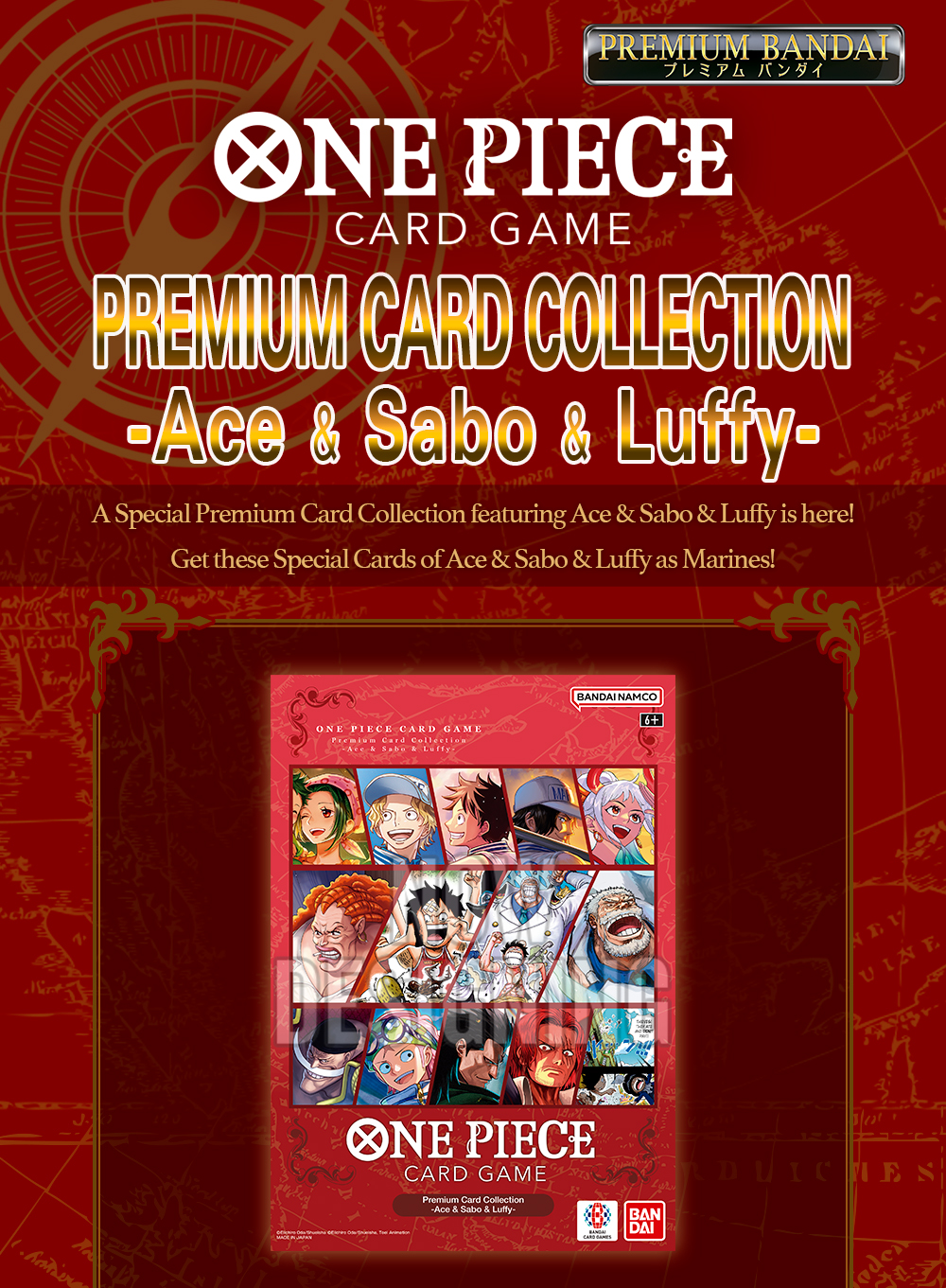 ONE PIECE CARD GAME Premium Card Collection -Ace & Sabo & Luffy