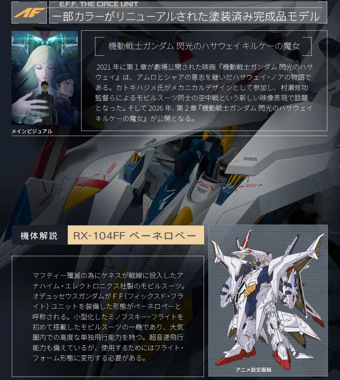 ROBOT魂 RX-104FF ペーネロペー Re:Coordinate ROBOT魂（Ka signature） ＜SIDE MS＞ RX-104FF ペーネロペー（機動
