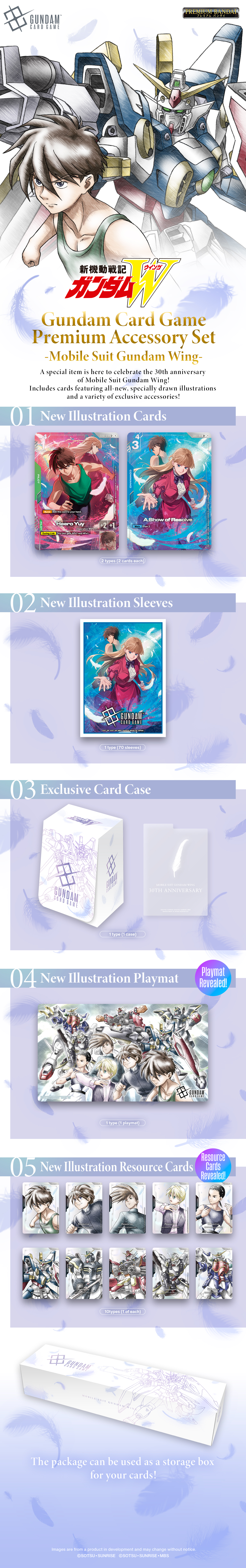GUNDAM ウイングトレーディングカード セット PB01] GUNDAM CARD GAME Premium Accessory Set -Mobile Suit Gundam