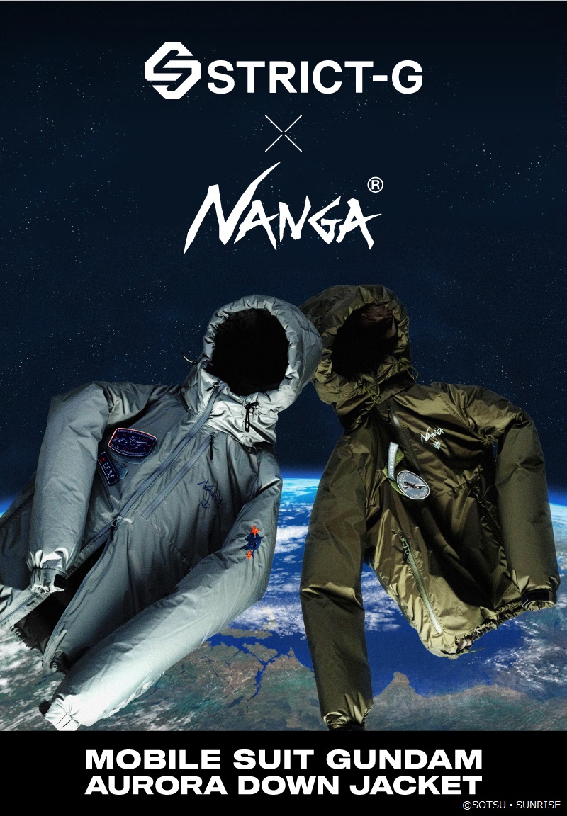 STRICT-G x NANGA Mobile Suit Gundam AURORA TEX Down Jacket