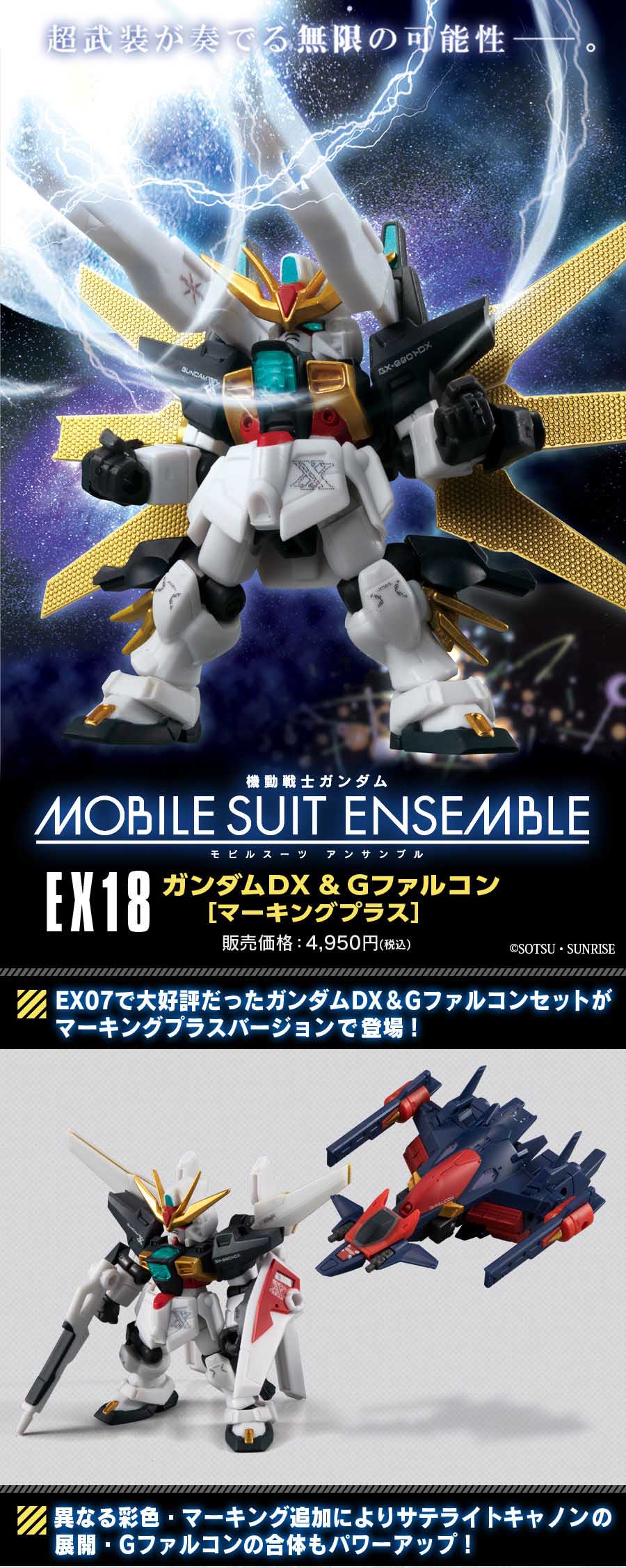 Mobile Suit Ensemble Ex18 Gundam Dx G Falcon Marking Plus Set Gundam Premium Bandai Singapore Online Store For Action Figures Model Kits Toys And More