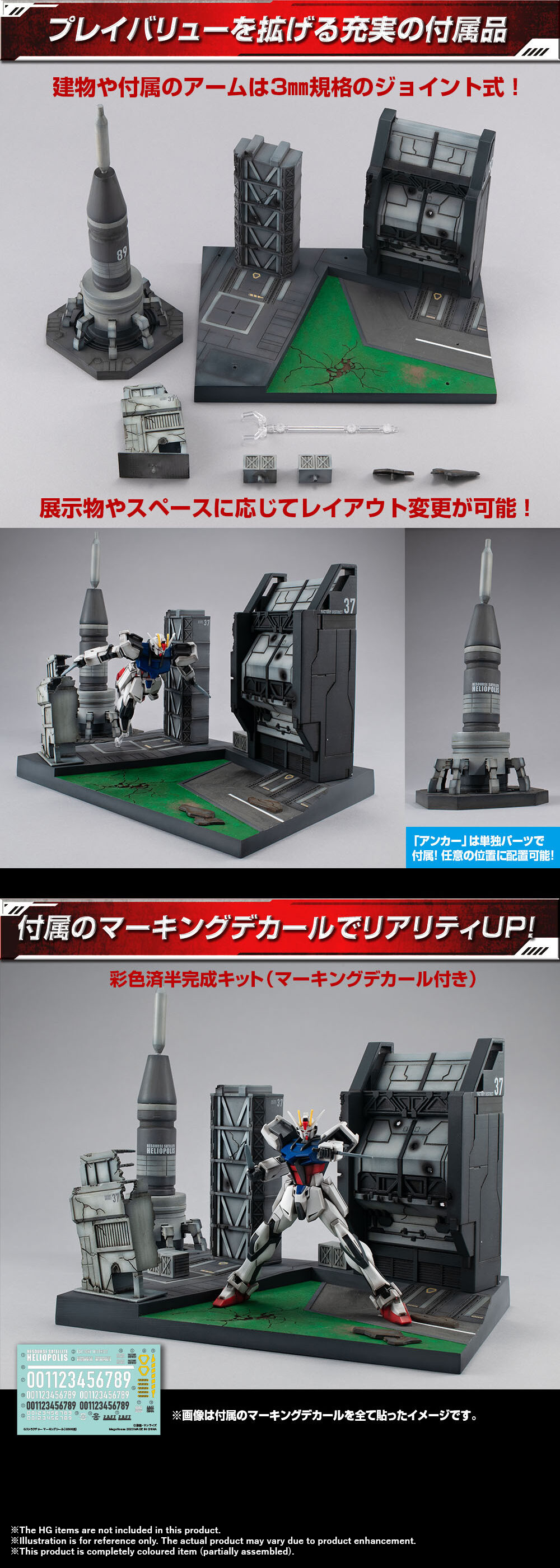 REALISTIC MODEL SERIES MOBILE SUITS GUNDAM SEED (1/144 HG SERIES) G STRUCTURE [GS06] HELIOPOLIS BATTLE STAGE