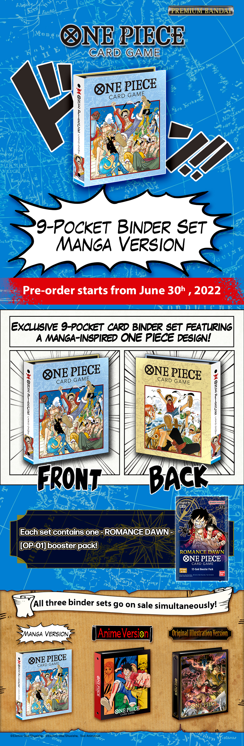 One Piece Card Game: 9 Pocket Binder Illustration Version - Raccogl