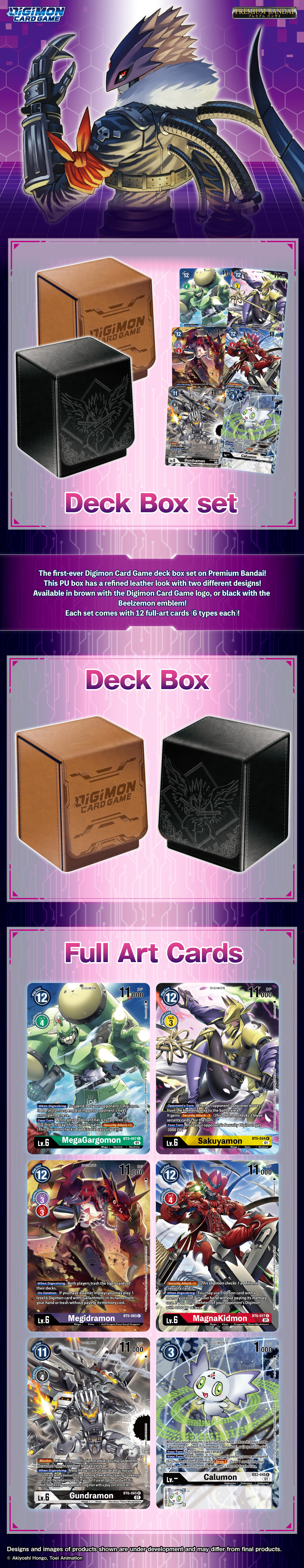 DIGIMON CARD GAME Deck Box Set Beelzemon (Black)