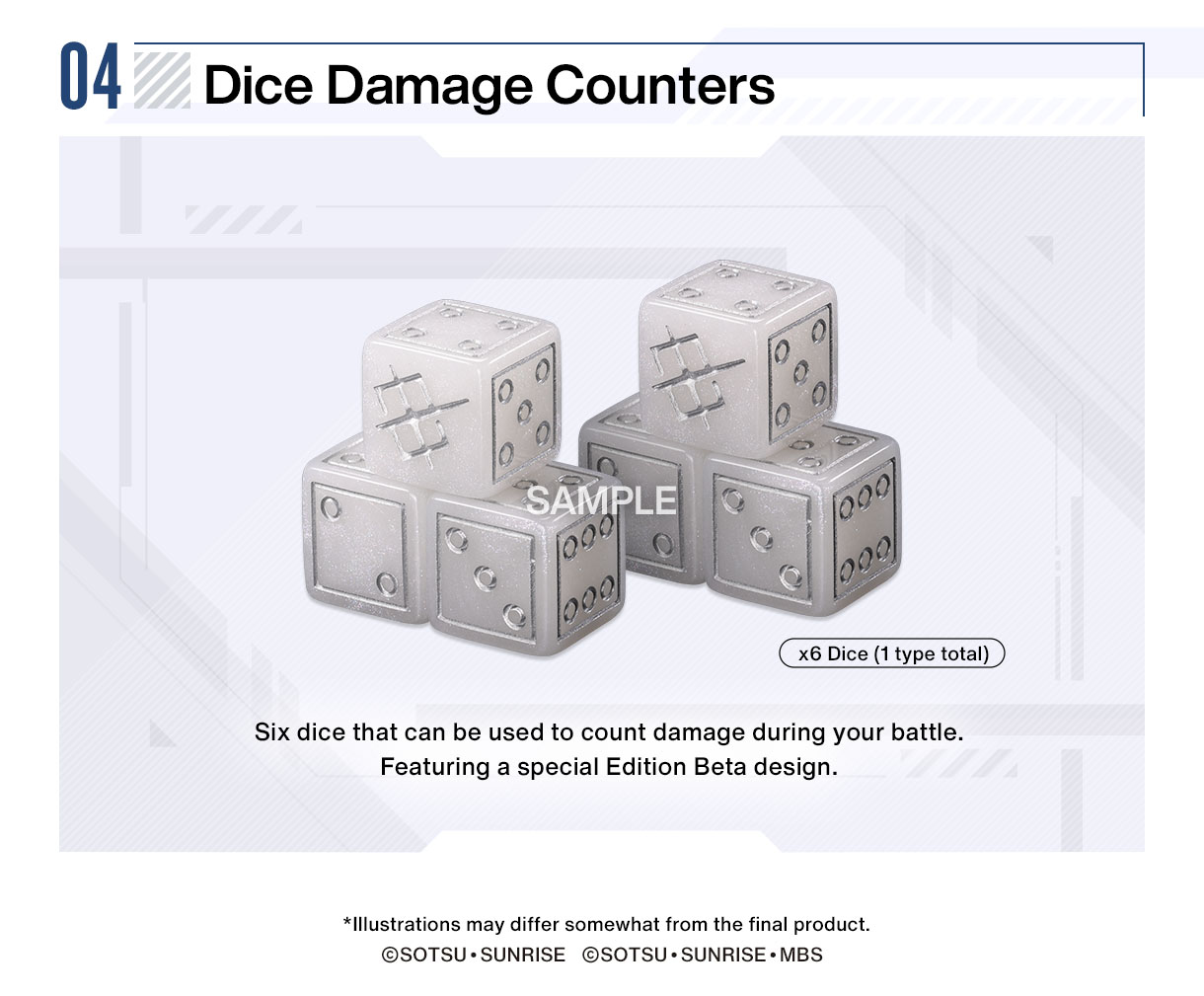 GUNDAM CARD GAME Dice Damage Couters