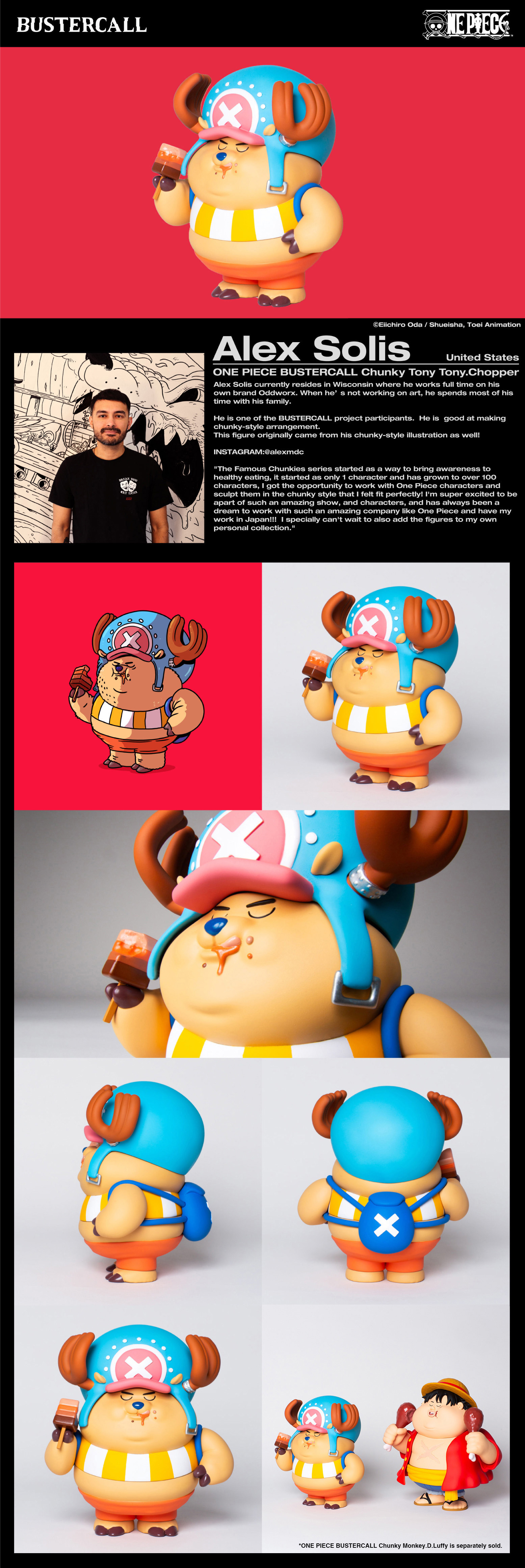 CHUNKY Luffy and Chopper The Famous Chunkies by Alex Solis x BusterCall  [ONE PIECE] Project - The Toy Chronicle