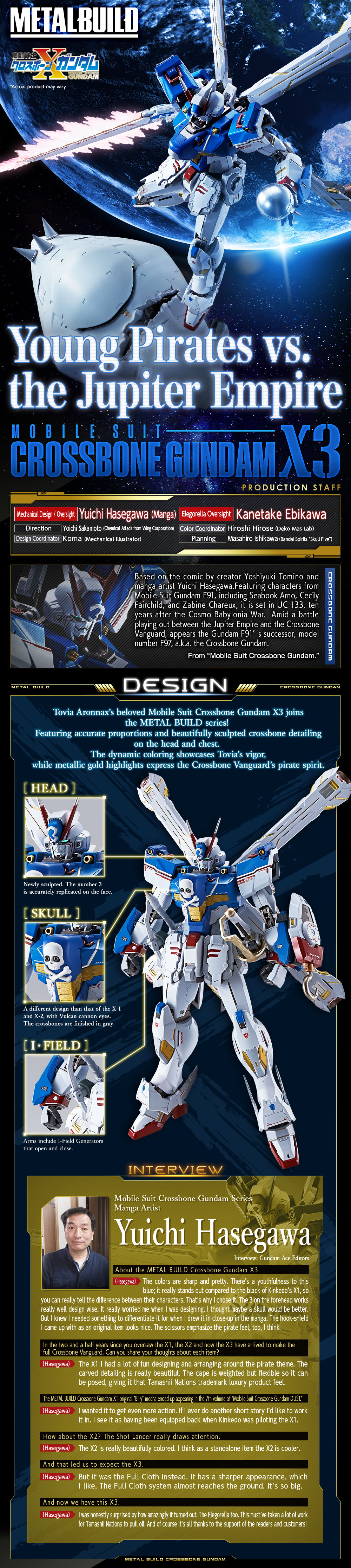 METAL BUILD CROSSBONE GUNDAM X3 | GUNDAM | PREMIUM BANDAI USA 