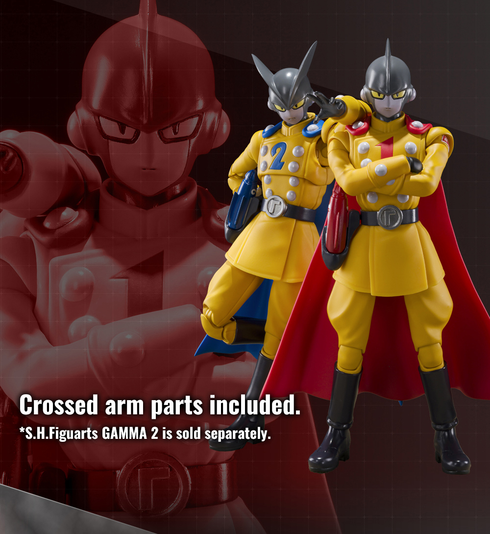 Crossed arm parts included. *S.H.Figuarts GAMMA 1 is sold separately.