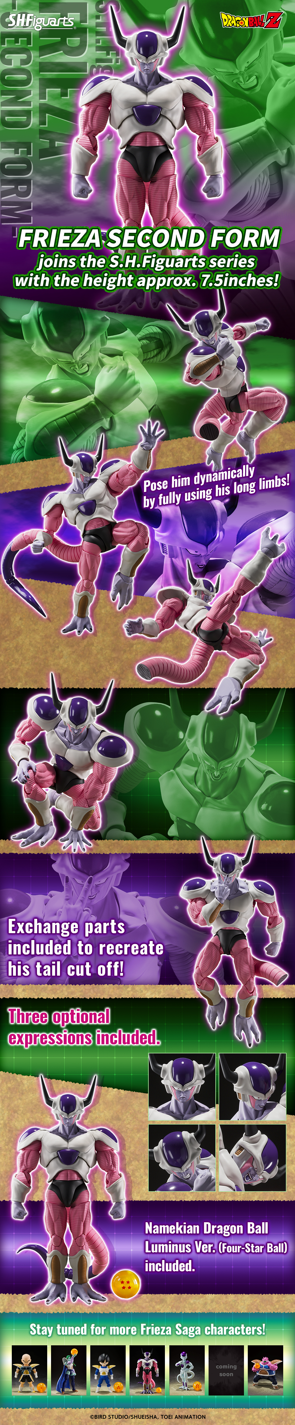 2pcs/set Orginal Bandai Dragon Ball Z Dramatic Showcase Freeza