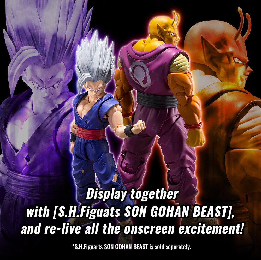 Display together with [S.H.Figuarts SON GOHAN BEAST], and re-live all the onscreen excitement! *S.H.Figuarts SON GOHAN BEAST is sold separately.