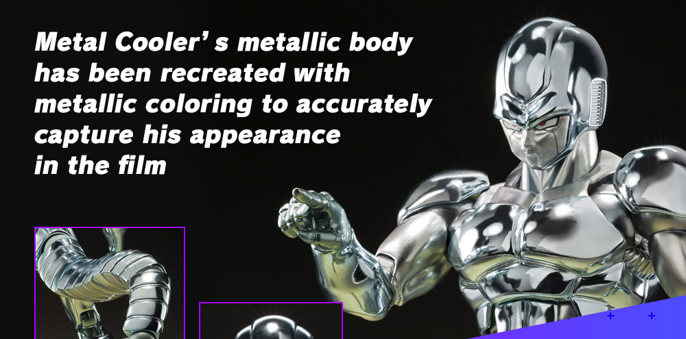 Metal Cooler's metallic body has been recreated with metallic coloring to accurately capture his appearance in the film,