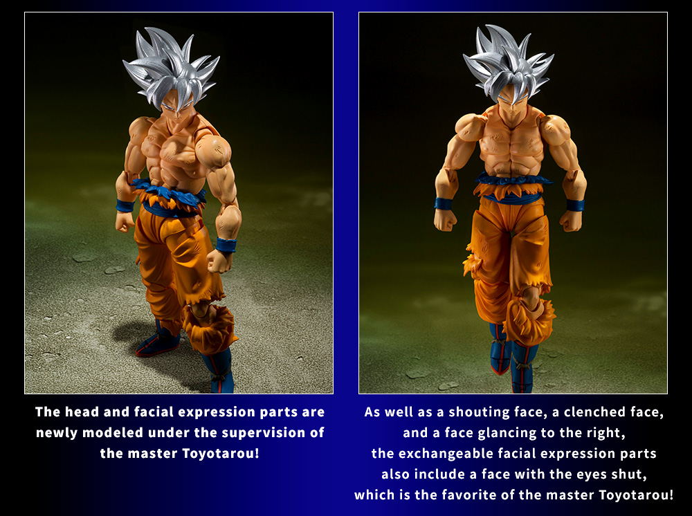 The head and facial expression parts are newly modeled under the supervision of the master Toyotarou!As well as a shouting face, a clenched face, and a face glancing to the right, the exchangeable facial expression parts also include a face with the eyes shut, which is the favorite of the master Toyotarou!