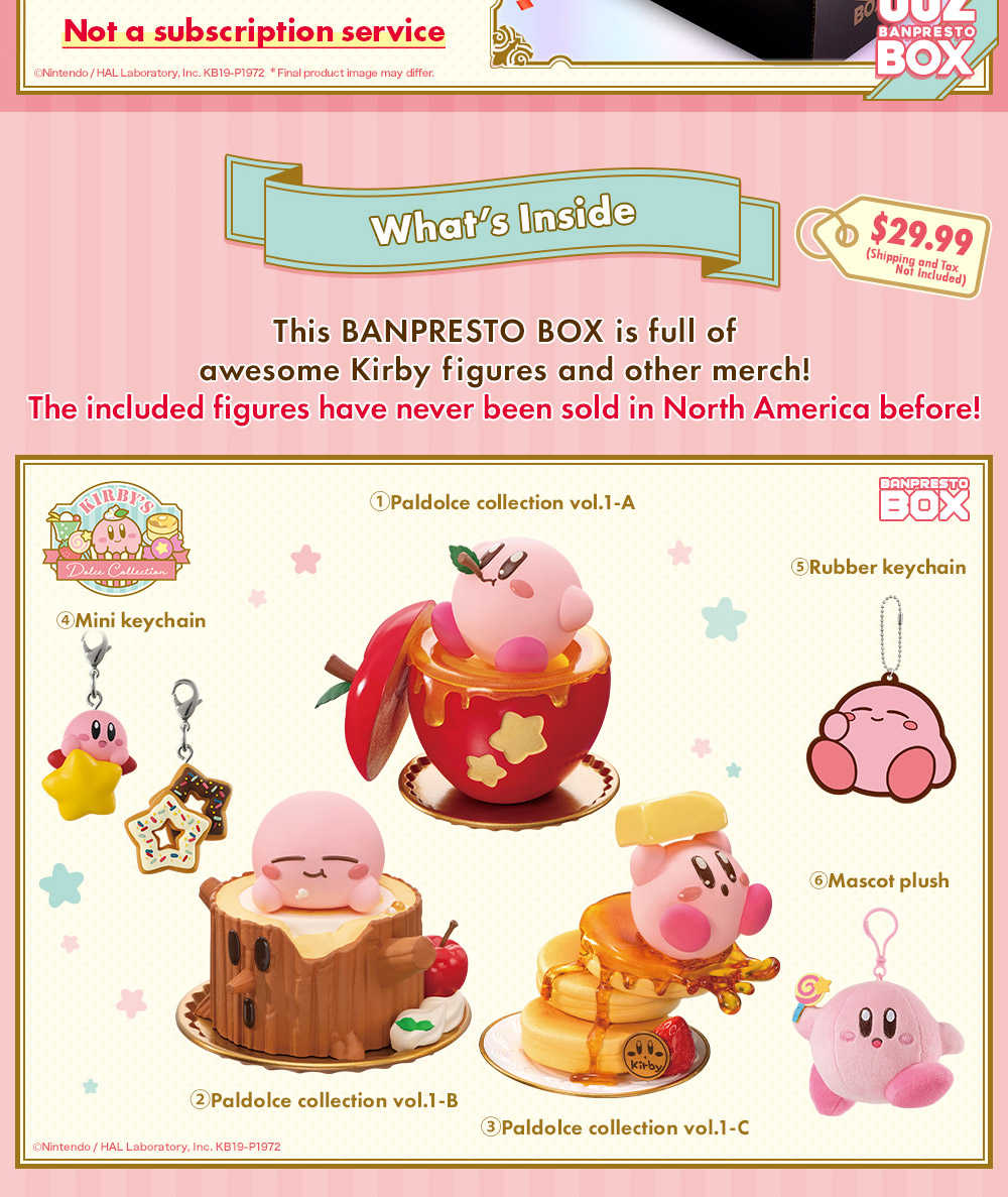 BANPRESTO BOX KIRBY'S DOLCE COLLECTION | PREMIUM BANDAI USA