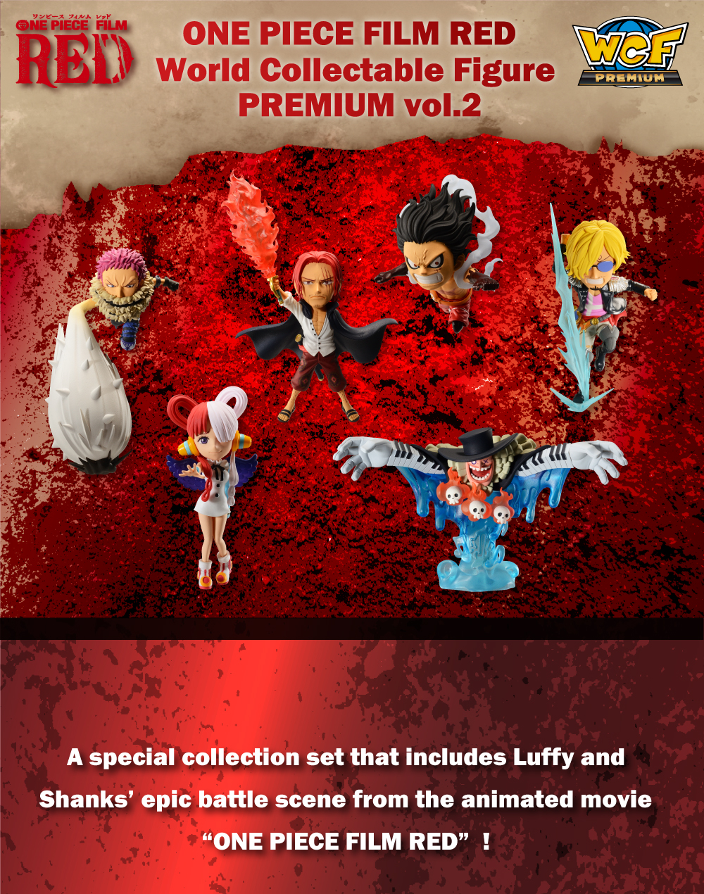 One Piece FILM RED World Collectable Figure Set of 15 vol.1 2 3 WCF  Banpresto