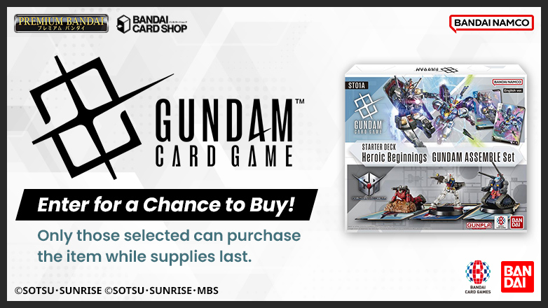GUNDAM CARD GAME GUNDAM ASSEMBLE Starter Set and BOOSTER PACK | Enter for a Chance to Buy!