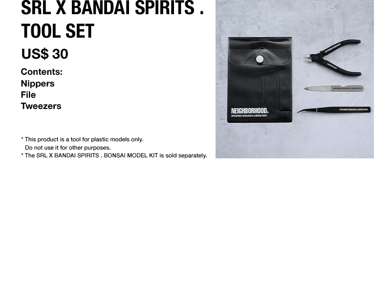 SRL X BANDAI SPIRITS . TOOL SET US$ 30