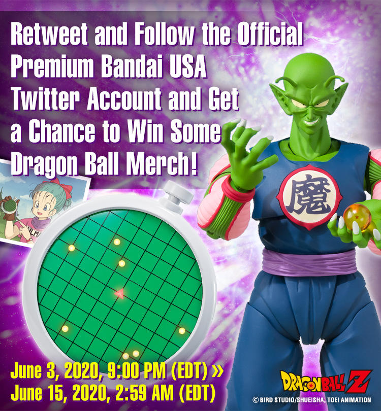 Retweet and Follow the Official Premium Bandai USA Twitter Account and Get a Chance to Win Some Dragon Ball Merch!