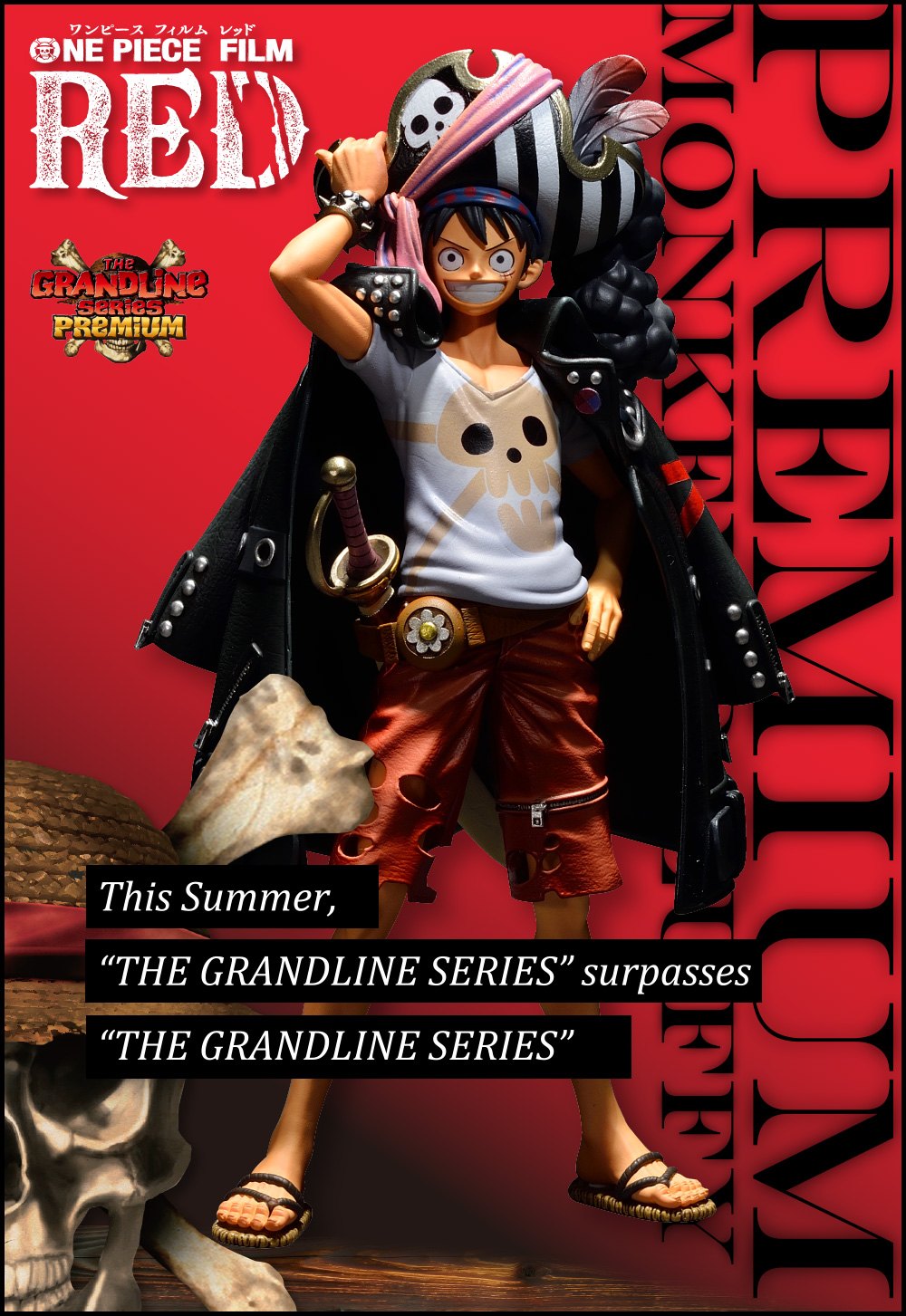 ONE PIECE FILM RED WORLD COLLECTABLE FIGURE PREMIUM-RED HAIR PIRATES-, ONE  PIECE