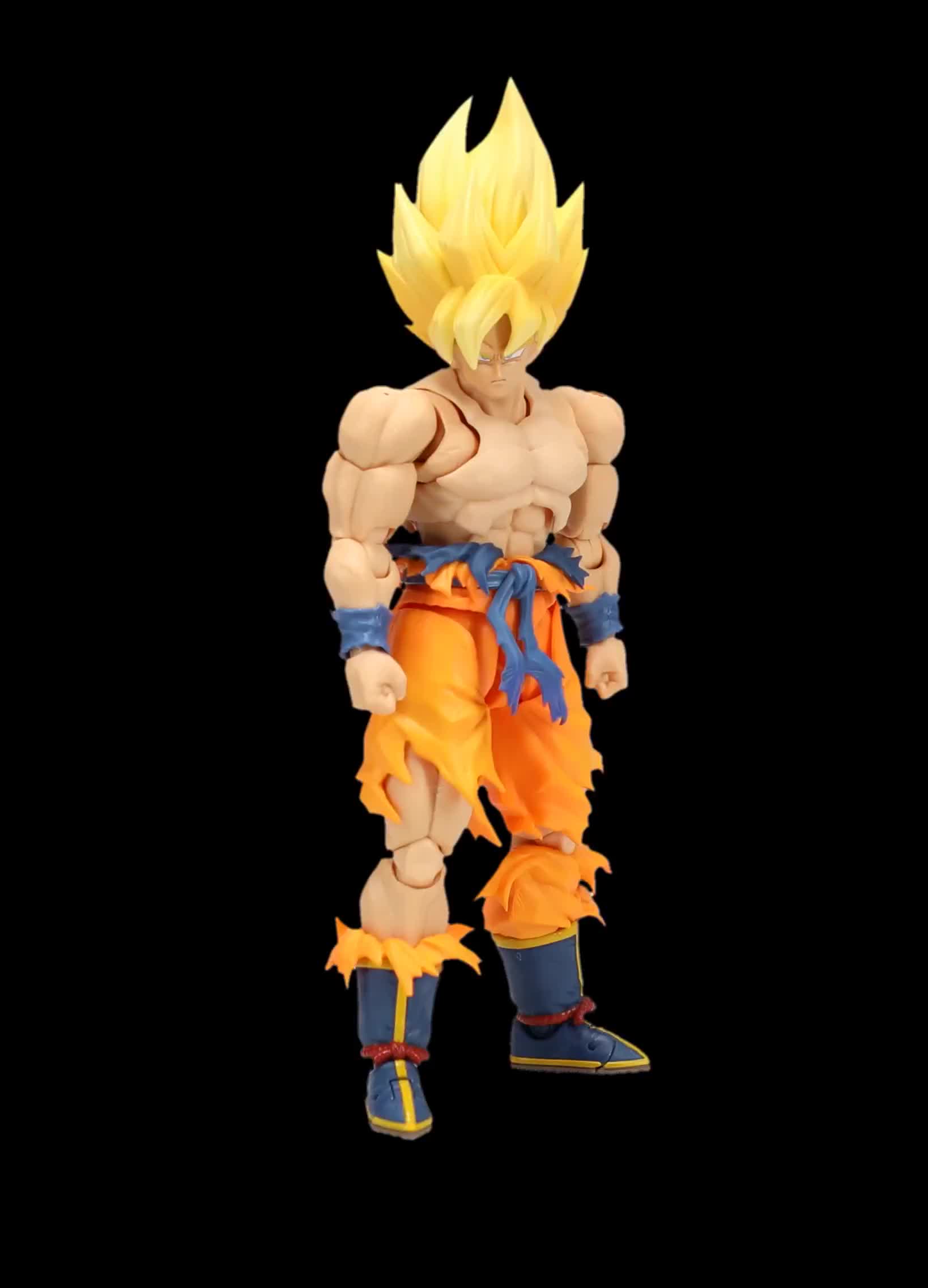 Super Saiyan Goku figure, starting position for 360-degree view